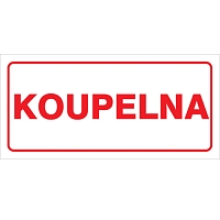 Značka Koupelna, samolepicí fólie, 100 × 210 mm
